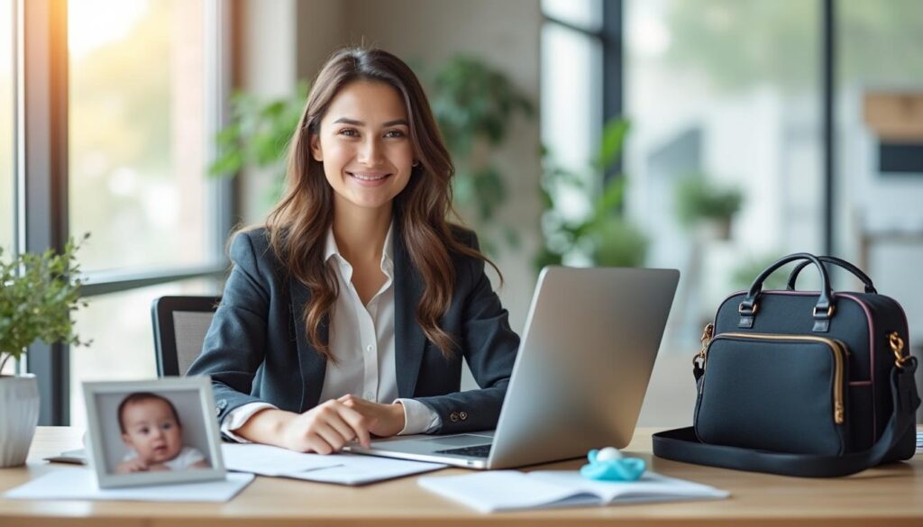 conseils pratiques et soutien pour un retour au travail réussi après l'arrivée de bébé, en conciliant vie professionnelle et vie familiale.