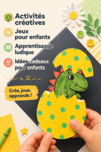 Enfants s'amusant avec des activités créatives à la maison.