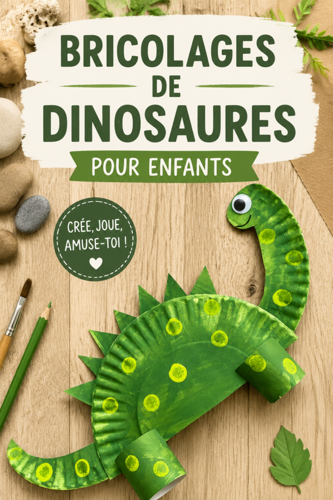Activités manuelles sur le thème des dinosaures pour enfants