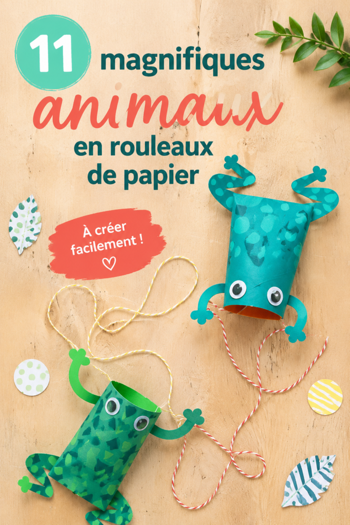 Collection d'animaux créatifs en rouleaux de papier colorés