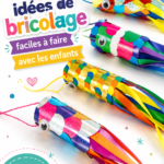 Un enfant réalisant un bricolage créatif avec des matériaux colorés
