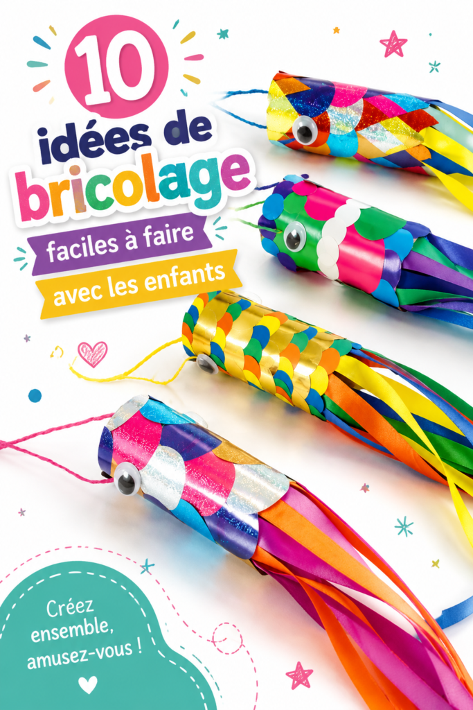 Un enfant réalisant un bricolage créatif avec des matériaux colorés
