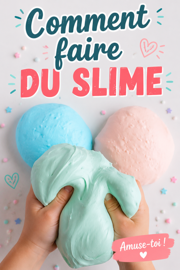 Image de différents slimes colorés faits maison