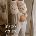Femme enceinte en extérieur avec un look élégant mettant en valeur son baby bump.