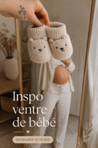 Femme enceinte en extérieur avec un look élégant mettant en valeur son baby bump.