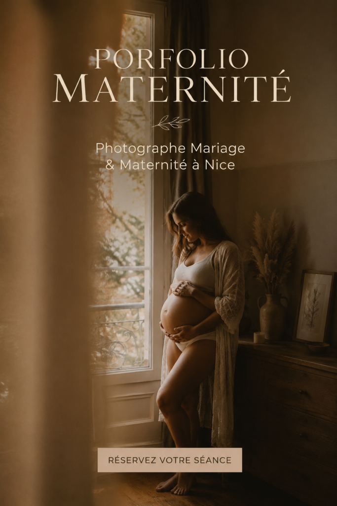 Un portfolio maternité avec des photos professionnelles à Nice.