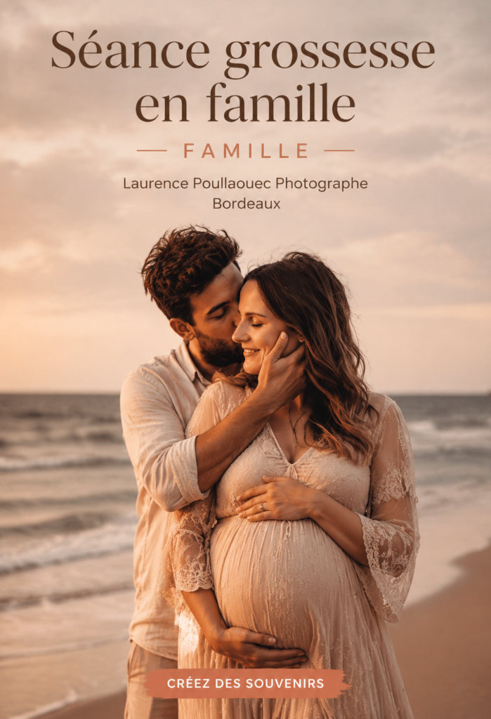 Séance photo en famille pendant la grossesse à Bordeaux