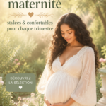 Femme enceinte portant une belle robe de maternité élégante et confortable