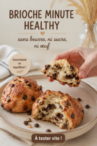 Une brioche minute healthy préparée sans beurre ni sucre, moelleuse et dorée