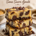 Brownie moelleux à la banane et beurre de cacahuète sur une assiette