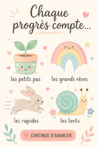 Image illustrant l'idée que chaque progrès compte dans le parcours personnel.