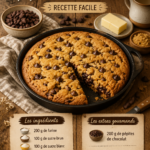 Un cookie géant sur une assiette, entouré de décorations d'anniversaire, symbolisant la célébration.