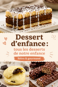 Une assiette de desserts traditionnels tels que le gâteau au yaourt et le riz au lait, symboles d'une douce enfance.