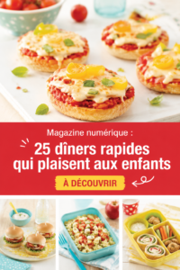 Un plat coloré et appétissant de dîners rapides pour enfants, prêt à servir.