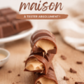Kinder Bueno maison sur une assiette garnie de chocolat