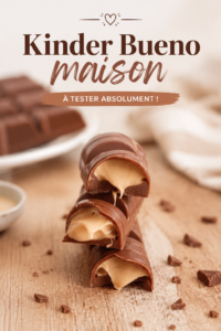Kinder Bueno maison sur une assiette garnie de chocolat