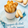 Langues de chat croustillantes et dorées sur une assiette blanche