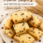 Mini cakes aux pépites de chocolat sur un plat, prêts à être dégustés