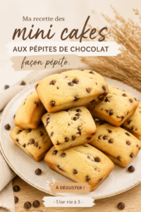 Mini cakes aux pépites de chocolat sur un plat, prêts à être dégustés