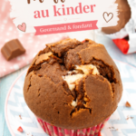 Muffins moelleux au chocolat Kinder disposés sur une assiette