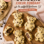 Oursons en chocolat au Nutella sur un plat décoratif