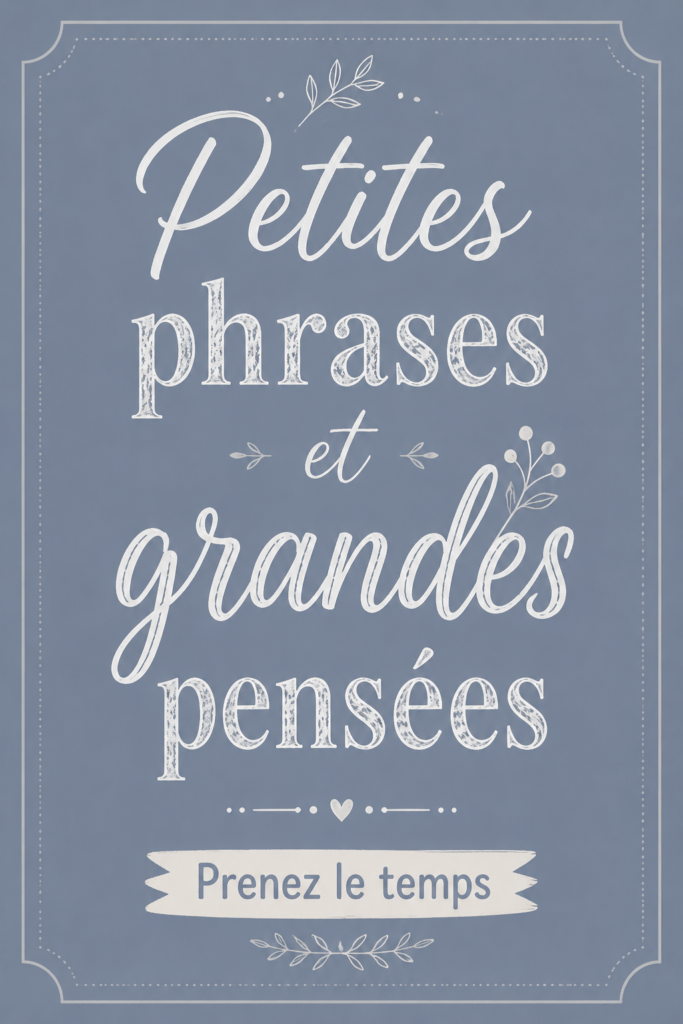 Une collection de citations inspirantes sur fond apaisant.