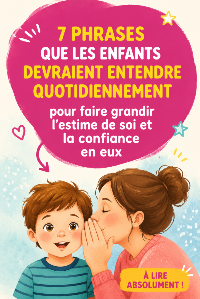Un parent avec son enfant, partageant des mots positifs pour renforcer leur estime de soi.