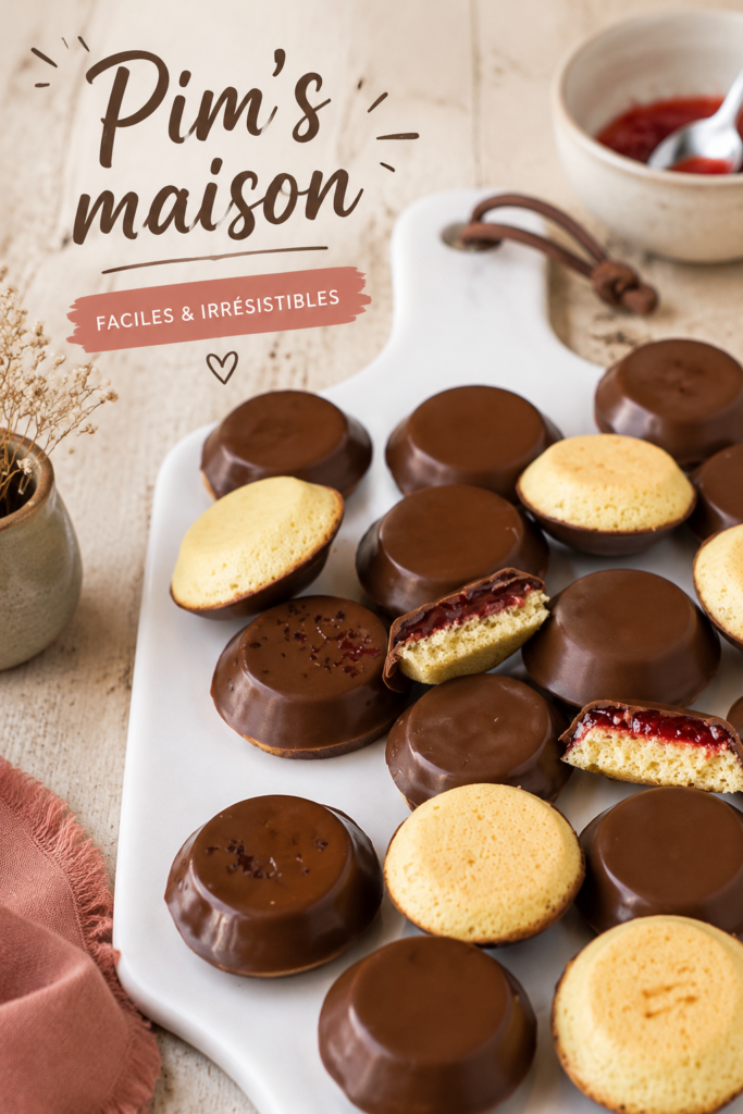 Pim's maison réalisés avec des enfants, décorés de chocolat et de confiture