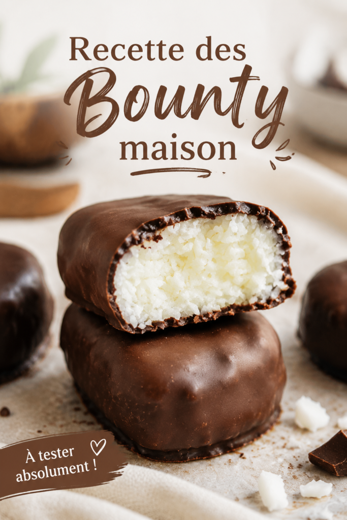 Bounty maison prêts à être dégustés sur une assiette
