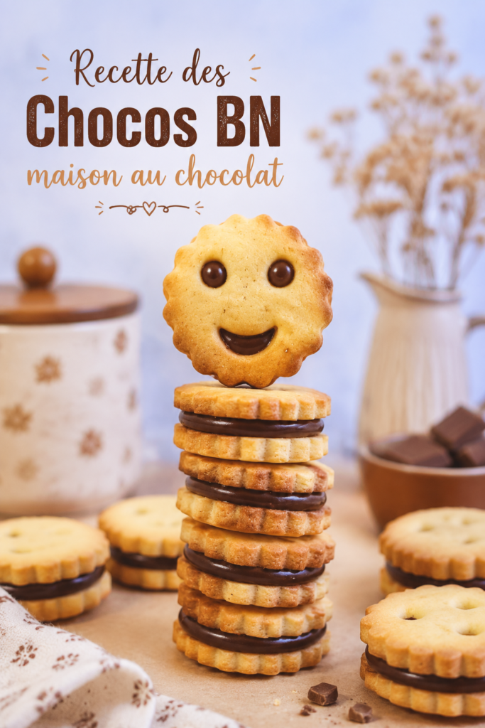 Chocos BN maison au chocolat sur une assiette