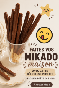 Mikados maison appétissants sur une assiette.