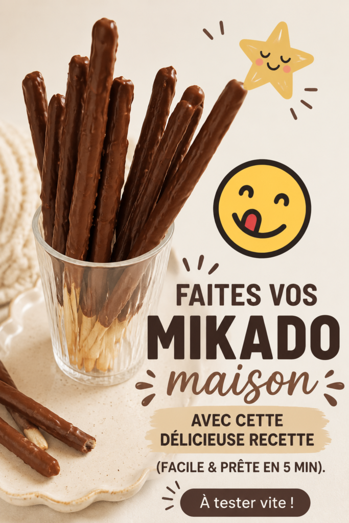 Mikados maison appétissants sur une assiette.