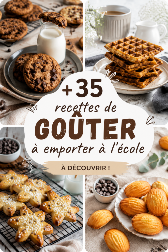 Recettes de goûters à emporter pour l'école.