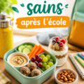 Photo d'un plateau de snacks sains préparés pour les enfants après l'école.