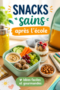 Photo d'un plateau de snacks sains préparés pour les enfants après l'école.