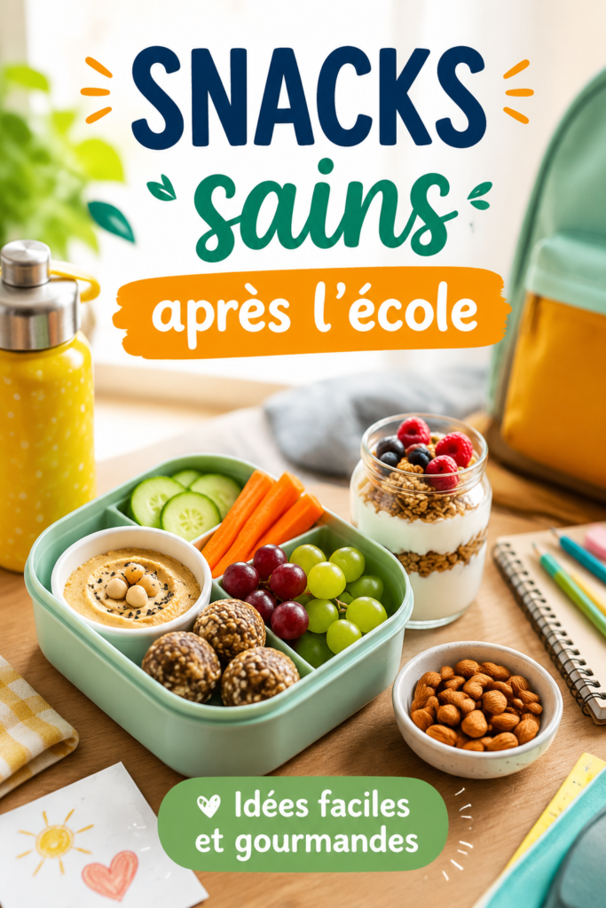Photo d'un plateau de snacks sains préparés pour les enfants après l'école.