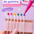 Image d'un enfant peignant à la main avec des couleurs vives, représentant l'apprentissage artistique.
