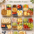 Bento box colorée avec des snacks sains pour enfants