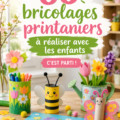 Bricolages de printemps réalisés par des enfants, mettant en avant des fleurs colorées en papier