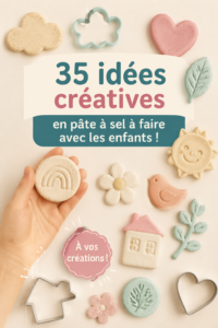 Un parent et un enfant s'amusent à créer des figurines en pâte à sel.