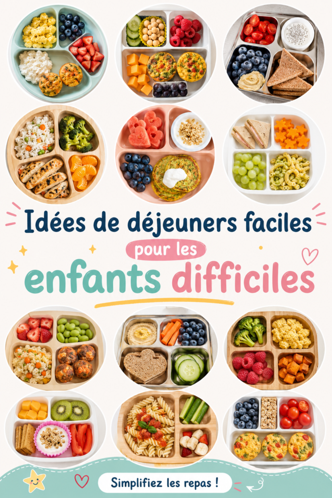 Déjeuner coloré et appétissant pour un tout-petit, composé de légumes et de pâtes.