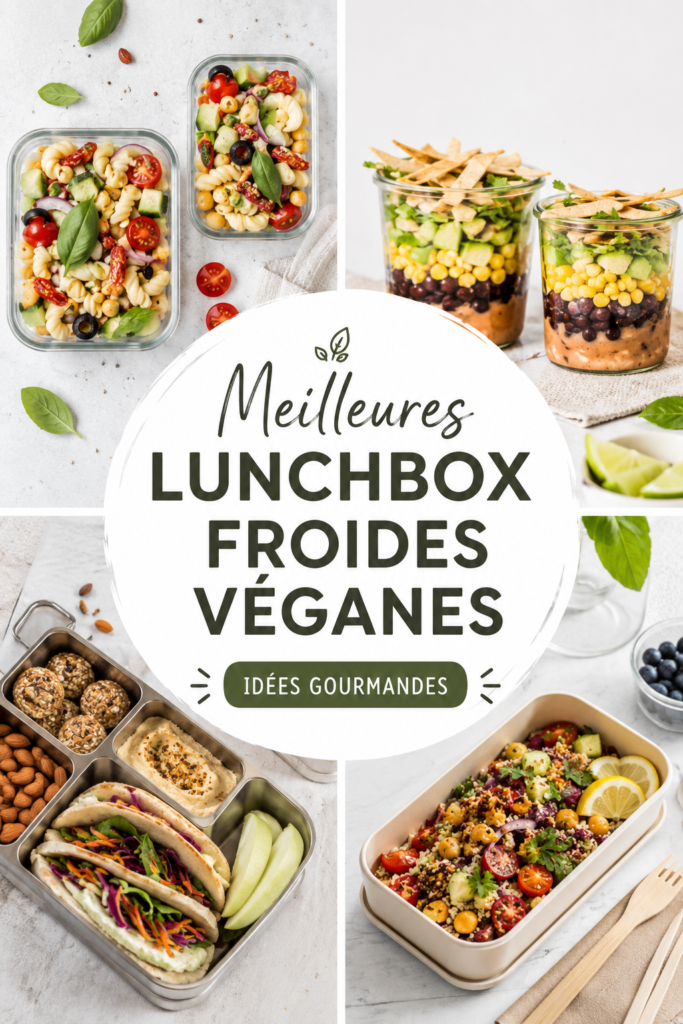 Des lunchbox colorées avec des repas végétaliens, prêtes pour les enfants.
