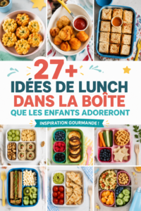 Lunch box colorée et saine pour enfants avec fruits et légumes