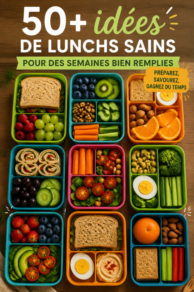 Idées de lunch box saines pour enfants garnies de légumes et protéines