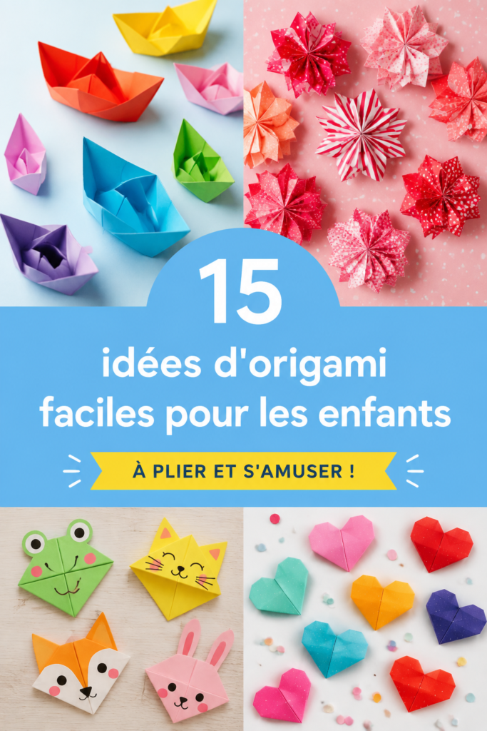 Un enfant concentré en train de plier du papier en origami pour créer un modèle ludique.