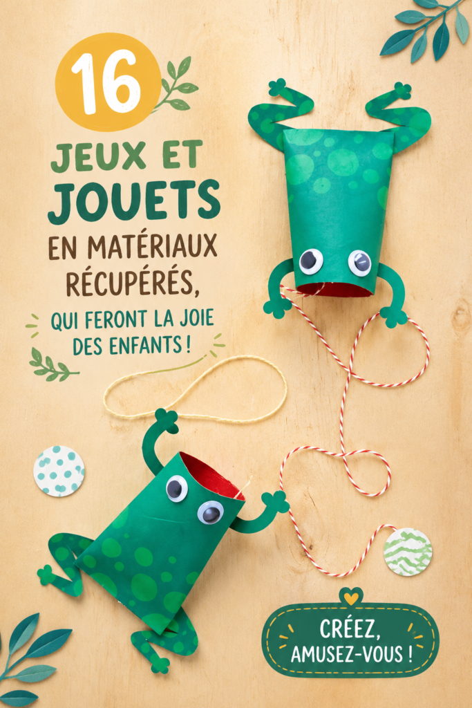 Image de jeux et jouets créatifs fabriqués avec des matériaux récupérés.