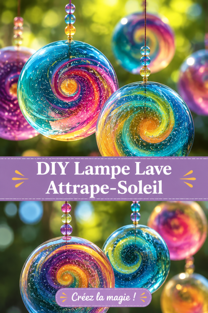 Une lampe à lave colorée fabriquée par des enfants, apportant une touche lumineuse et joyeuse à une chambre.