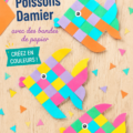 Poissons damier colorés en papier pour une activité manuelle