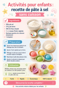 Enfants jouant avec de la pâte à sel faite maison.
