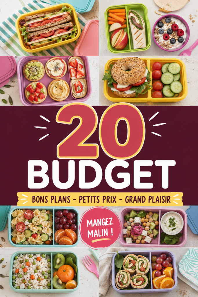 Des lunchboxes colorées et saines pour enfants avec des repas faits maison.